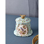 Шкатулка голубого цвета с рисунком и состаренным эффектом Eden Garden варинант исполнения - 3 | Loft Concept в Ижевске