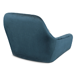 Стул с мягкой синей обивкой из велюра и подъемно-поворотным механизмом на черных колесиках Harper Blue варинант исполнения - 3 | Loft Concept в Ижевске