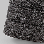 Пуф Three Gray в ткани букле серого цвета варинант исполнения - 6 | Loft Concept в Ижевске