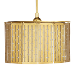 Люстра с золотым фактурным каркасом и тканевым абажуром Lustery Gold варинант исполнения - 3 | Loft Concept в Ижевске