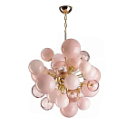 Люстра розовые шары на золотом каркасе Pink Light Bubbles варинант исполнения - 1 | Loft Concept в Ижевске