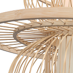 Подвесной светильник фигурный из деревянных прутьев с плафоном из натуральной ткани Light Inside the Cell варинант исполнения - 6 | Loft Concept в Ижевске