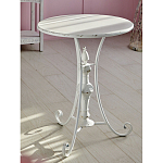 Столик белый кованный в прованском стиле Vaucluse варинант исполнения - 5 | Loft Concept в Ижевске