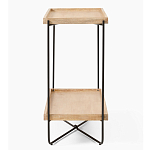 Консоль деревянной столешницей и полкой Wooden Table Top and Shelf варинант исполнения - 1 | Loft Concept в Ижевске