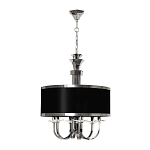 Люстра подвесная круглая с черным абажуром и чашей крепления в форме многогранника Natural Concepts варинант исполнения - 2 | Loft Concept в Ижевске