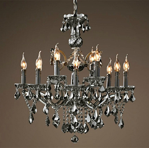 Люстра 19TH C. ROCOCO IRON & Smok  CRYSTAL 12