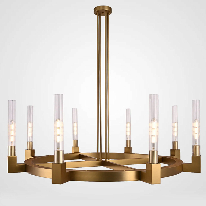 Люстра CANELLE Round Chandelier 8 Modern Brass Латунь в Ижевске | Loft Concept 