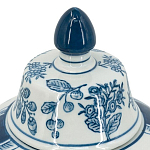Ваза с крышкой и голубым цветочным рисунком на белом фоне Blue & White Ornament варинант исполнения - 3 | Loft Concept в Ижевске