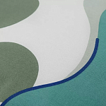 Подушка декоративная хлопковая мятного цвета с абстрактным принтом Elysian Flow Breeze варинант исполнения - 3 | Loft Concept в Ижевске