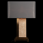 Настольная лампа с основанием из натурального камня c серым прямоугольным абажуром Lapis Tiburtinus варинант исполнения - 2 | Loft Concept в Ижевске