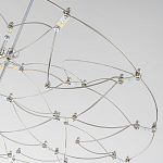 Люстра подвесная с тонкой металлической конструкцией цвета хром Quasar варинант исполнения - 2 | Loft Concept в Ижевске