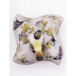 Шкатулка фиолетового цвета с рисунком бабочек и крышкой с фигуркой птицы на ветке Eden Garden варинант исполнения - 3 | Loft Concept в Ижевске