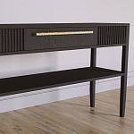 Дизайнерская Консоль с полкой и ящиком Primo Темный орех варинант исполнения - 3 | Loft Concept в Ижевске