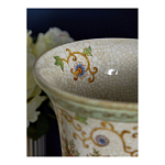 Ваза из фарфора на бронзовом основании Turquoise Blooming Garden варинант исполнения - 7 | Loft Concept в Ижевске