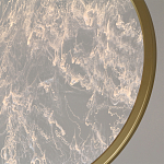 Светодиодный подвесной светильник круглой формы с металлической рамой золотого цвета Marble Glow 47 варинант исполнения - 4 | Loft Concept в Ижевске