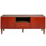 ТВ-тумба красная из массива бука с 2-мя дверками и ящиком Wenge Light варинант исполнения - 2 | Loft Concept в Ижевске