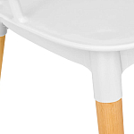 Пластиковый стул на ножках из массива бука Ferret Spiral White варинант исполнения - 5 | Loft Concept в Ижевске