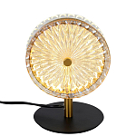 Настольная лампа с плафоном из рельефного стекла Peony Glass Bronze  варинант исполнения - 1 | Loft Concept в Ижевске