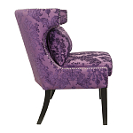 Полукресло с мягкой обивкой из жаккарда на 4-х ножках из массива березы Baroque Armchair violet варинант исполнения - 1 | Loft Concept в Ижевске