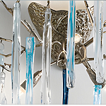 Бра с ветвистым каркасом из металла и подвесками из стекла Droplet Chandelier варинант исполнения - 3 | Loft Concept в Ижевске