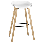 Барный стул на ножках из натурального дерева Boras White варинант исполнения - 1 | Loft Concept в Ижевске