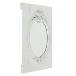 Зеркало белое овальное в прямоугольной деревянной раме с легкими потертостями White Provence варинант исполнения - 2 | Loft Concept в Ижевске