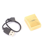 Зажигалка электронная с накладкой из натурального камня Содалит и с USB проводом для зарядки Stone Lighters варинант исполнения - 4 | Loft Concept в Ижевске