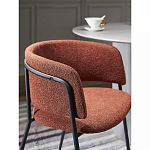 Стул полукруглый мягкий с буклированной обивкой Chair with Boucle Upholstery варинант исполнения - 6 | Loft Concept в Ижевске