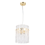 Подвесной светильник цилиндрической формы с текстурными стеклянными элементами Textured Glass Chandelier варинант исполнения - 2 | Loft Concept в Ижевске