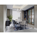 Люстра с двумя кольцами цвета хром и прозрачными хрустальными шарами по периметру Sacramento Transparent Balls Chandelier варинант исполнения - 11 | Loft Concept в Ижевске