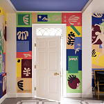 Обои ручная роспись в стиле Арт-деко Jazz Special Colourway on dyed silk with embroidery варинант исполнения - 2 | Loft Concept в Ижевске