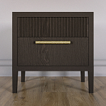 Прикроватная Тумбочка Primo с двумя ящиками Темный орех варинант исполнения - 1 | Loft Concept в Ижевске