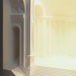 Встраиваемый в стену гипсовый светильник под покраску с арками и рельефными колоннами Antiquity Athena варинант исполнения - 9 | Loft Concept в Ижевске