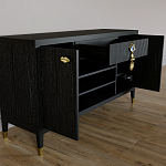 Комод-буфет Elsa Dreams Black с открытыми полками   варинант исполнения - 5 | Loft Concept в Ижевске