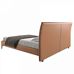 Кровать двуспальная коричневая из экокожи Modern Look варинант исполнения - 4 | Loft Concept в Ижевске