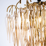 Люстра со стеклянными подвесками янтарного цвета Ambre Glass Chandelier 70 варинант исполнения - 2 | Loft Concept в Ижевске