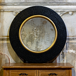 Зеркало в черной фактурной раме с золотым кантом Summon the Light варинант исполнения - 4 | Loft Concept в Ижевске