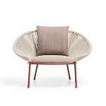 Дизайнерское уличное кресло с веревочной спинкой PETALO Armchair варинант исполнения - 6 | Loft Concept в Ижевске