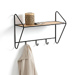 Настенная вешалка с полкой из ротанга Bourn Shelf-hanger варинант исполнения - 3 | Loft Concept в Ижевске