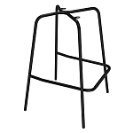 Барный стул со спинкой и подлокотниками на 4-х металлических ножках Douglas Rhombus Серый Велюр варинант исполнения - 5 | Loft Concept в Ижевске