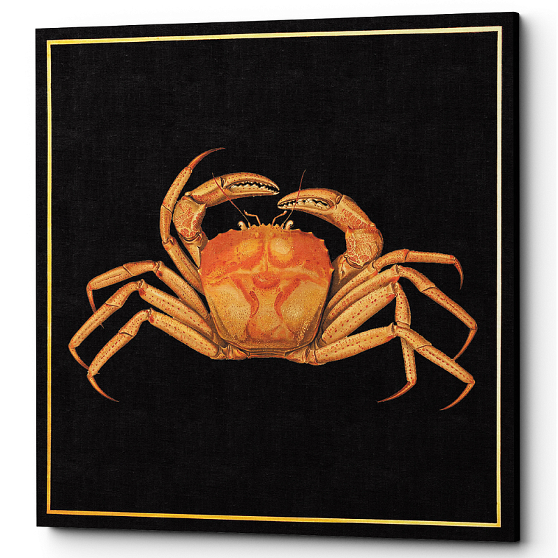 Постер Running Crab Poster Черный Оранжевый в Ижевске | Loft Concept 