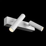 Бра с двумя цилиндрическими повортными спотами белого цвета Trumpet tube варинант исполнения - 3 | Loft Concept в Ижевске