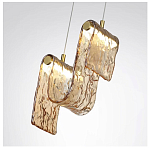 Подвесной светильник волнистой формы из фактурного стекла Wave варинант исполнения - 5 | Loft Concept в Ижевске