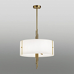 Люстра на штанге с белым круглым плафоном на бронзовом основании с вертикальным декором из металлических трубок Sohne варинант исполнения - 2 | Loft Concept в Ижевске