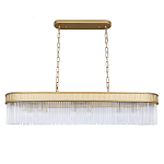 Люстра подвесная овальная со стеклянными трубками Длина 100 см Nembus варинант исполнения - 1 | Loft Concept в Ижевске