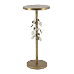 Столик золотистый с цветочной композицией на основании Forest Fairy Tale варинант исполнения - 3 | Loft Concept в Ижевске