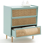 Комод с 3-мя ящиками из ротанга Blais Turquoise Wicker Furniture варинант исполнения - 2 | Loft Concept в Ижевске
