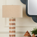 Настольная лампа с узором вдоль колоннообразного основания Brick Surface варинант исполнения - 4 | Loft Concept в Ижевске