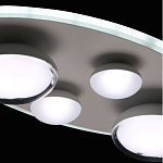 Потолочный светильник овальной формы белого цвета с 4-мя лампами Lunar Pebbles варинант исполнения - 9 | Loft Concept в Ижевске