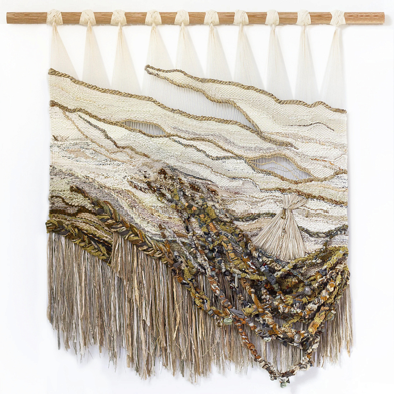 Большой Гобелен ручная работа Wabi-Sabi I Коричневый Бежевый в Ижевске | Loft Concept 